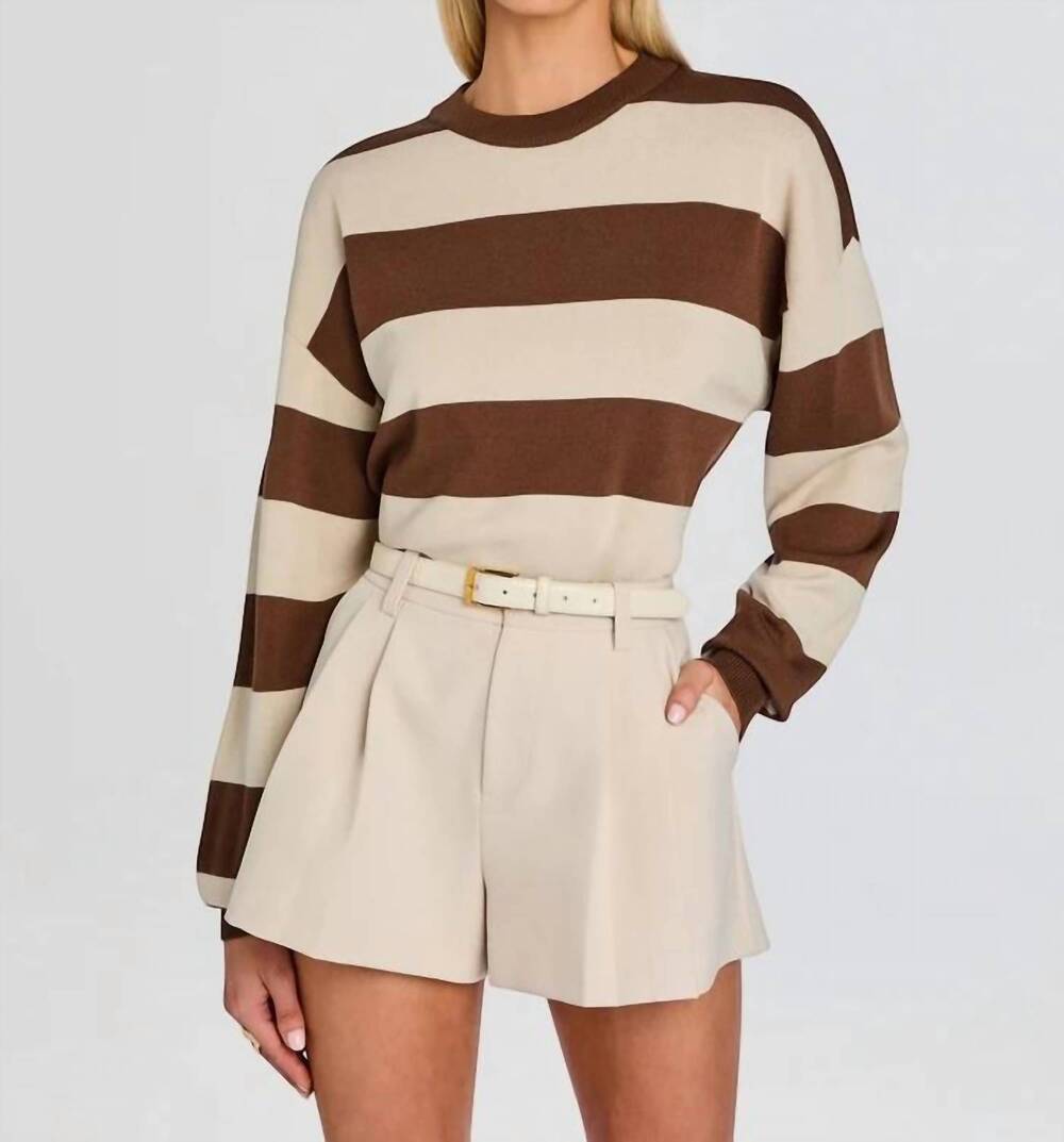 NEW SER.O.YA bryn knit sweater in almond/cocoa